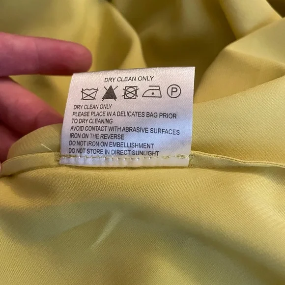 KAREN MILLEN Silk Chartreuse Ruffled Dress - Picture 11 of 11